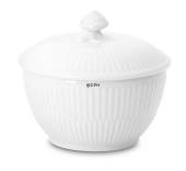 White Plain,Sugar bowl with lid, capacity 15 cl, produced by Royal Copenhagen 