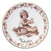 Valentine plaquette, Pige , produceret af Royal Copenhagen