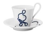 Musica, Dancing Note, cup, saucer and plate, produced by Royal Copenhagen