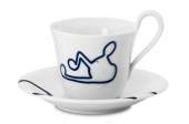 Musica, The Green Note, cup, saucer and plate, produced by Royal Copenhagen