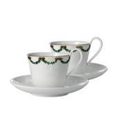 Starfluted Christmas, Breakfast cup and saucer high handle, 2 pcs., capacity 24 cl., produced by Royal Copenhagen