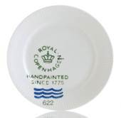 White Plain Signature, Plate produced by Royal Copenhagen