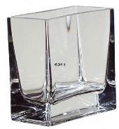 Glass Vase rectangular 15x8 cm