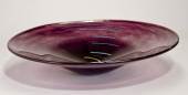 Dish, round, glass, purple