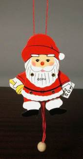 Sprællemand, Nisse H: 8cm. udført i træ,