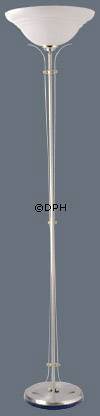 Milan floor lamp uplight in brushed steel