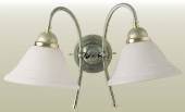 Milan wall lamp with 2 arms in verdigrised green