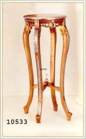 Pedestal, Hand-carved, gold/silver