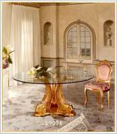 Table, Gold finish with a glass top