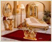 Mirror with swan, handcarved, gold finish