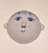 Wiinblad Mask, small, hand painted, blue/white or multi colour