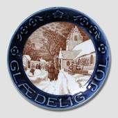 Aluminia Plaquette, Gl�delig Jul, kirke