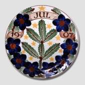 1907 Christmas plate Aluminia Small
