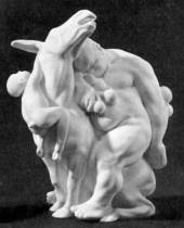 Mand, hest og barn, Bing & Gr�ndahl figur