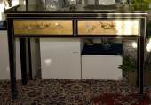 Chinese table, black, handpainted