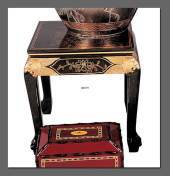 Chinese coffee table, black, handpainted