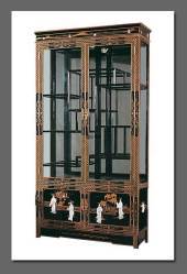 Chinese cabinet, black, handpinted