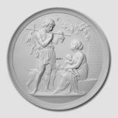 Thorvaldsen plaster plate Fall, produced by Bing & Grondahl