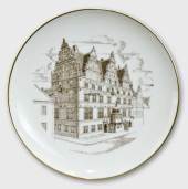 Plate with Jens Bangs Stenhus - produced by Bing & Grondahl