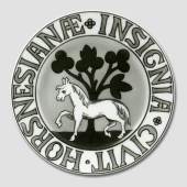 City Arms plate, HORSNESIAN� INSIGNIA CIVIT,  produced by Bing & Grondahl
