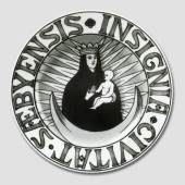 City Arms plate, SÆBYENSIS INSIGNIA CIVITAT, produced by Bing & Grondahl