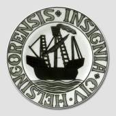 City Arms plate, HELSINGORENSIS INSIGNIA CIV, produced by Bing & Grondahl
