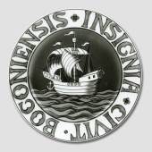 City Arms plate, BOGONIENSIS INSIGNIA CIVIT,  produced by Bing & Grondahl