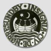 City Arms plate,  N�RRESUNDBY INSIGNIA CIV DE, produced by Bing & Grondahl