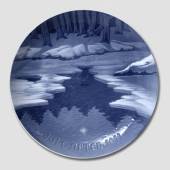 1911 large Christmas plate, Christmas star, produced by Bing & Grondahl
