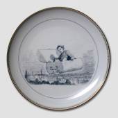 Hans Christian. Andersen fairytale plate, The Flying Trunk no. 4, produced by Bing & Grondahl