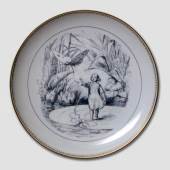 Hans Christian Andersen fairytale plate, Thumbelina, no. 6, produced by Bing & Grondahl