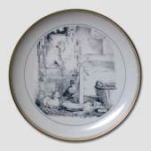 Hans Christian Andersen fairytale plate, The Ugly Duckling, no. 7, produced by Bing & Grondahl