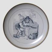 Hans Christian  Andersen fairytale plate, Little Claus and Big Claus, no. 8, produced by Bing & Grondahl