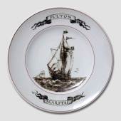 Plate with Sailing Ship, Fulton Marstal, produced by Bing & Grondahl