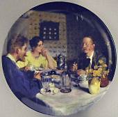 P.S, Krøyer plate ,At Lunch, produced by Bing & Grondahl