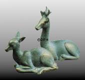 Deer, verdigrised figurine