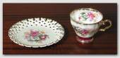cup w/saucer flower decoration
