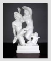Satyr og Nymphe, hvid