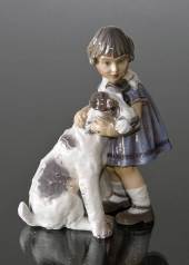 Girl with Dog, figurine