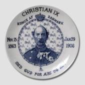 Memorial plate, Christian IX, 1863-1906