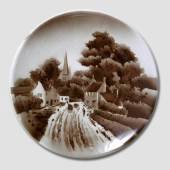 Plate with Village