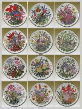 Blomster platte serie, 12 stk.
