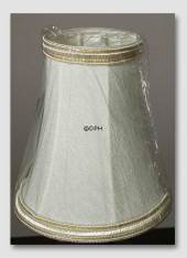 Octagonal bracket lamp shade height 13 cm covered with off white imitation thai silk material