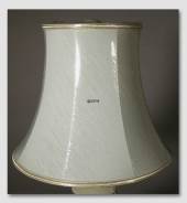 Octagonal lampshade height 23 cm covered with off white imitation thai silk material