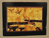 Wall plate, Geese in Golden Scenery