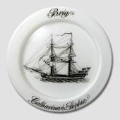 1973 Holmegaard Skibsplatte med briggen Catharina som motiv