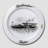 1974 Holmegaard Skibsplatte med hjuldamperen Hjejlen som motiv