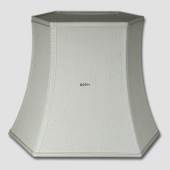 Thin hexagonal lampshade height 31 cm covered with off white thai silk material