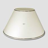 Round lampshade tall model height 16 cm covered with off white chintz material with gold edge