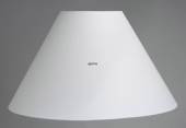 Round lampshade tall model height 23 cm covered with white chintz material